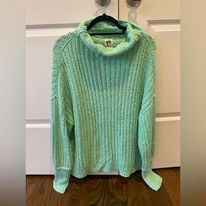 Free People Green Pastel Sweater